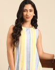 Multicolor Striped Cotton Kurta Set
