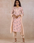 Pink Printed Kurta Set with Dupatta