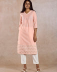 Pink Stylis Straight Kurta