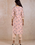 Pink Printed Kurta Set with Dupatta