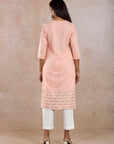 Pink Stylis Straight Kurta