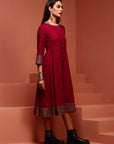 Fuchsia Kalidar Solid Kurta