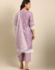 Lilac Chanderi Kurta Set