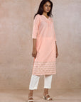 Pink Stylis Straight Kurta