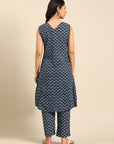 Indigo Printed Kurta Pant Set