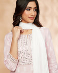 Light Pink Printed Kurta Set