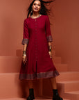 Fuchsia Kalidar Solid Kurta