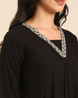 Black Monochrome Kurta