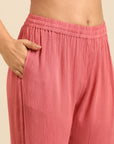 Coral Straight Kurta Pant Set