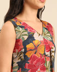 Multicolor Floral Print Kurta Set