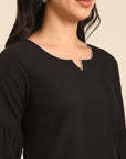 Monochrome Black Kurta Set