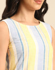 Multicolor Striped Cotton Kurta Set