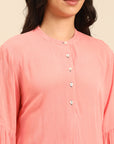 Coral Straight Kurta Pant Set