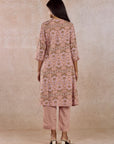 Peach Gathered Kurta Set