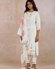 Off White Printed Kurta Set