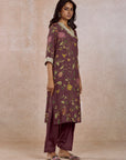 Brown Printed Kurta