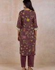 Brown Printed Kurta