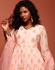 Light Pink Tiered Georgette Dress