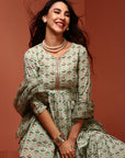Stylish Mint Cotton Kurta Set