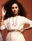Off-white Printed Kurta Set