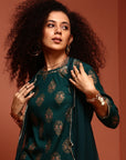Green Printed Kurta Set