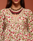 Off-White Printed Kurta Set