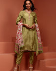 Green Solid Shantoon Kurta Set