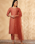 Rose Embroidered Kurta Set