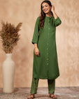 Solid Green Kurta Set