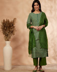 Printed Green Kurta Set
