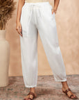 Pure Cotton White Izhar Pant