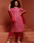 Coral Printed Kurta Set