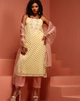 Lime Georgette Kurta Set