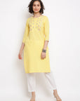 Floral Yellow Kurta
