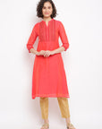 Orange Straight Kurta