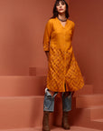 Stylish Mustard Printed Kurta