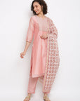 Pink Straight Kurta Set
