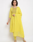 Yellow Anarkali Kurta Set