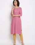 Old-Rose Straight Kurta