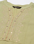 Mint Embroidered Kurta Set
