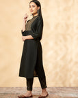 Black Embroidered Co-ord Set