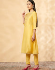 Yellow Embroidered Kurta Set