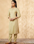 Beige Printed Kurta Set