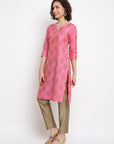 Gota-Patti Pink Straight Kurta