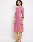 Old-Rose Straight Kurta