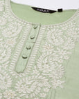 Sage Green Chikankari Kurta Set