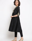 Black Embroidered Kurta Set