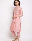 Pink Straight Kurta Set
