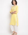 Floral Yellow Kurta