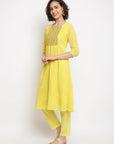 Yellow Anarkali Kurta Set